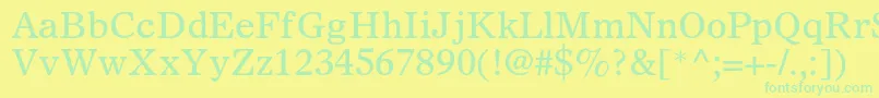 Olympianltstd Font – Green Fonts on Yellow Background