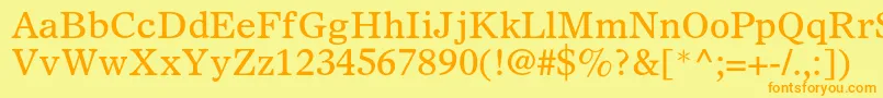 Olympianltstd Font – Orange Fonts on Yellow Background