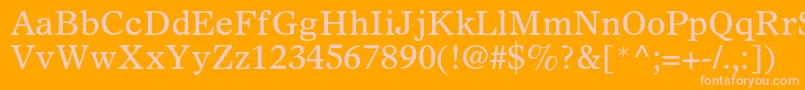 Olympianltstd Font – Pink Fonts on Orange Background