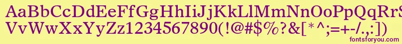 Olympianltstd Font – Purple Fonts on Yellow Background