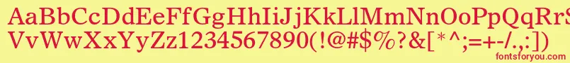 Olympianltstd Font – Red Fonts on Yellow Background