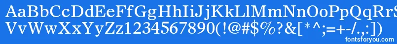 フォントOlympianltstd – 青い背景に白い文字