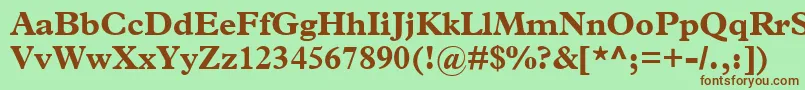 TerminusBlackSsiBold Font – Brown Fonts on Green Background