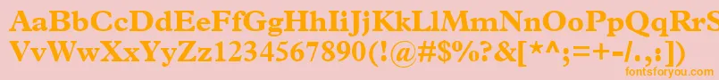 TerminusBlackSsiBold Font – Orange Fonts on Pink Background