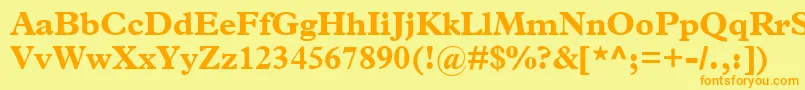 TerminusBlackSsiBold Font – Orange Fonts on Yellow Background