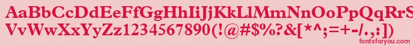 TerminusBlackSsiBold Font – Red Fonts on Pink Background