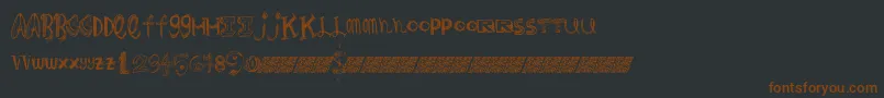 Fonte Fancyanimal – fontes marrons em um fundo preto