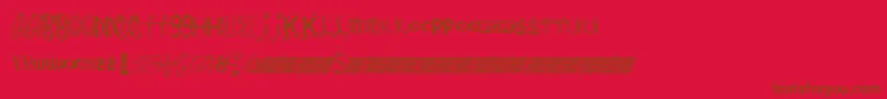 Fancyanimal Font – Brown Fonts on Red Background