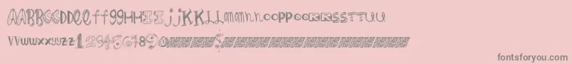 Fancyanimal Font – Gray Fonts on Pink Background