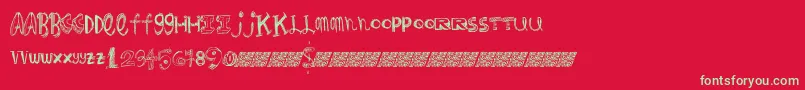 Fancyanimal Font – Green Fonts on Red Background