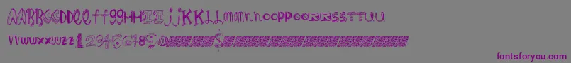 フォントFancyanimal – 紫色のフォント、灰色の背景