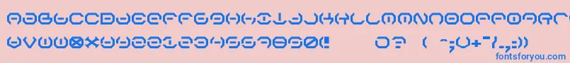 フォントAlphaSentry – ピンクの背景に青い文字