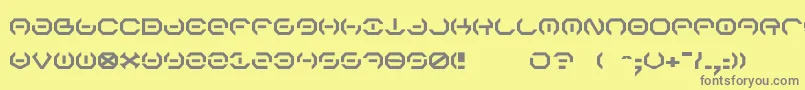 フォントAlphaSentry – 黄色の背景に灰色の文字