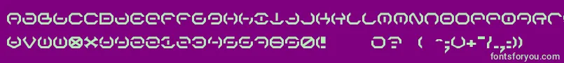 AlphaSentry Font – Green Fonts on Purple Background