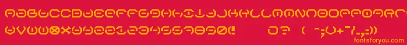 AlphaSentry Font – Orange Fonts on Red Background