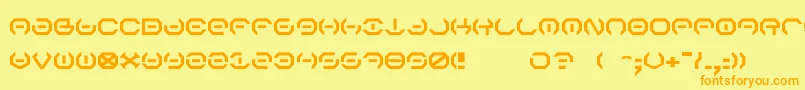 AlphaSentry Font – Orange Fonts on Yellow Background