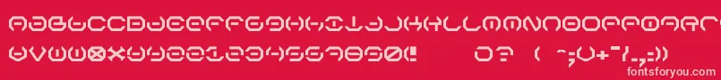 AlphaSentry Font – Pink Fonts on Red Background