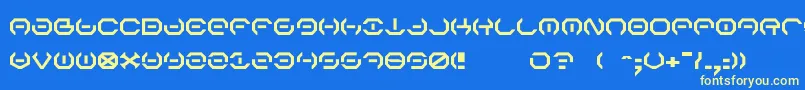 フォントAlphaSentry – 黄色の文字、青い背景