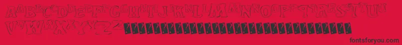 Yardgnome Font – Black Fonts on Red Background
