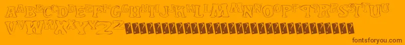 Lisätietoja Yardgnome-fontista Yardgnome-fontti – ruskeat fontit oranssilla taustalla