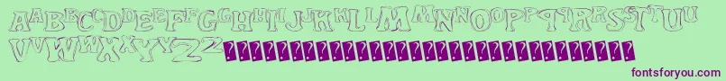 Yardgnome Font – Purple Fonts on Green Background