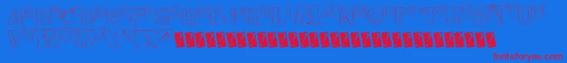 Yardgnome Font – Red Fonts on Blue Background