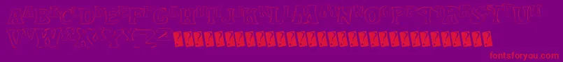 Yardgnome Font – Red Fonts on Purple Background