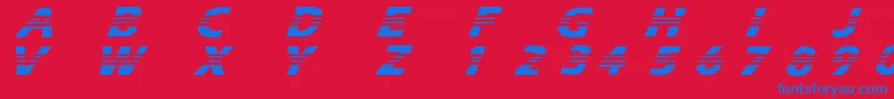 Adidas Font – Blue Fonts on Red Background