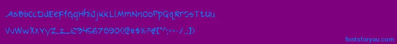 Arilonc Font – Blue Fonts on Purple Background
