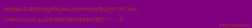 Шрифт Arilonc – коричневые шрифты на фиолетовом фоне