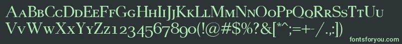 Шрифт PaxSc – зелёные шрифты на чёрном фоне