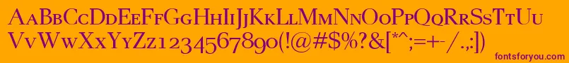 PaxSc Font – Purple Fonts on Orange Background