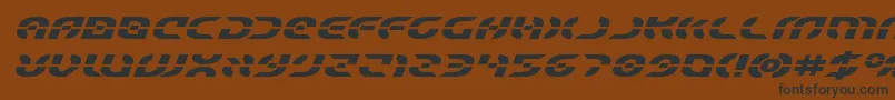 Starfighterboldexpandital Font – Black Fonts on Brown Background