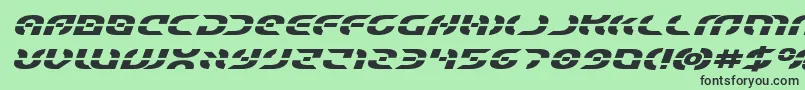 Starfighterboldexpandital Font – Black Fonts on Green Background
