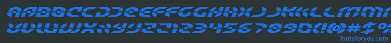 Starfighterboldexpandital Font – Blue Fonts on Black Background