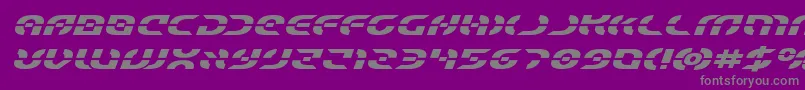 Starfighterboldexpandital Font – Gray Fonts on Purple Background