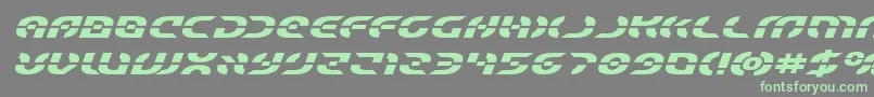 Starfighterboldexpandital Font – Green Fonts on Gray Background