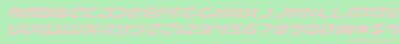 Starfighterboldexpandital Font – Pink Fonts on Green Background