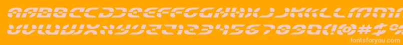 Starfighterboldexpandital Font – Pink Fonts on Orange Background