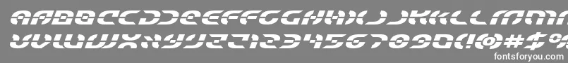 Starfighterboldexpandital Font – White Fonts on Gray Background