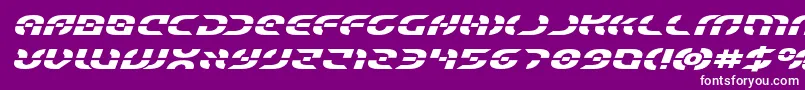 Starfighterboldexpandital Font – White Fonts on Purple Background