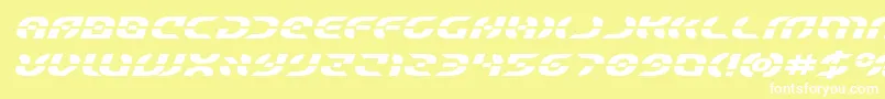 Starfighterboldexpandital Font – White Fonts on Yellow Background