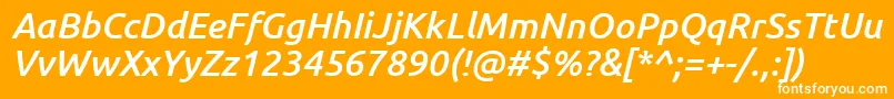 UbuntuMediumItalic Font – White Fonts on Orange Background