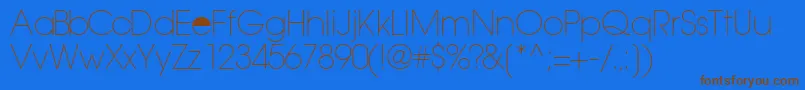 TrendexlightsskRegular Font – Brown Fonts on Blue Background