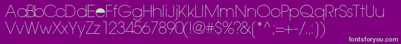 TrendexlightsskRegular Font – Green Fonts on Purple Background