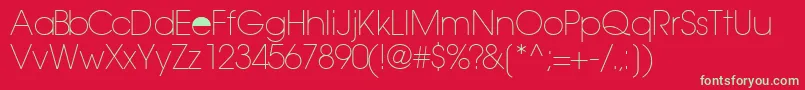 TrendexlightsskRegular Font – Green Fonts on Red Background