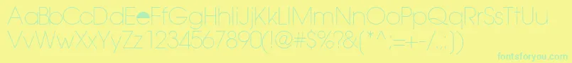 TrendexlightsskRegular Font – Green Fonts on Yellow Background