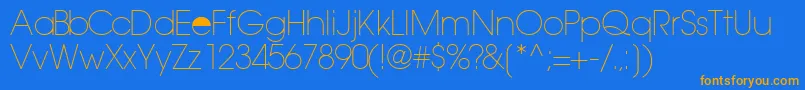 TrendexlightsskRegular Font – Orange Fonts on Blue Background