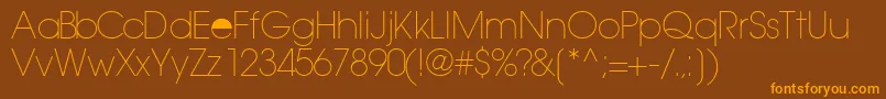 TrendexlightsskRegular-Schriftart – Orangefarbene Schriften auf braunem Hintergrund