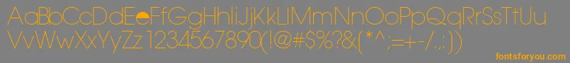 TrendexlightsskRegular Font – Orange Fonts on Gray Background